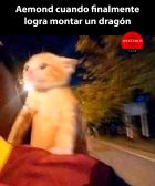 Aemond cuando finalmente logra montar un dragón