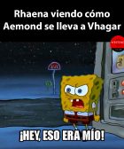 Rhaena viendo como Aemond se lleva a Vhagar